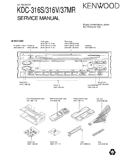 KDC-316S & 316V & 37MR