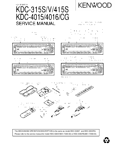 KDC-315SV & 415S & KDC-4015 & 4016CG