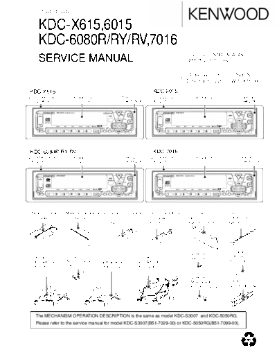 KDC-X615 & 6015 & 6080R
