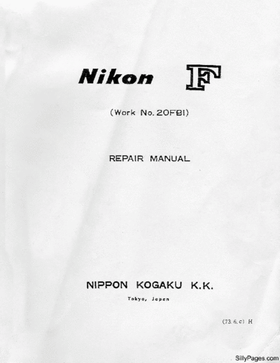 Nikon F Manual Repair