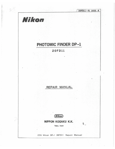 Nikon Photomic Finder DP-1