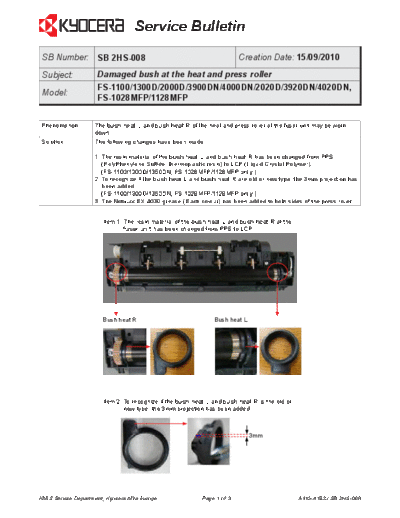 2HS-008 bushings in fuser