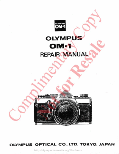 OLYMPUS OM-1 Repair Manual