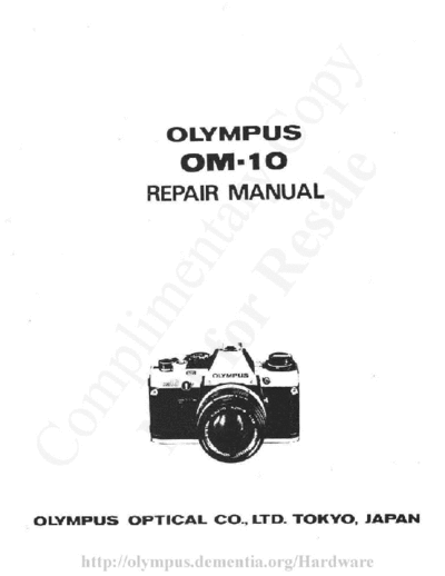 OLYMPUS OM-10 Repair Manual.part1