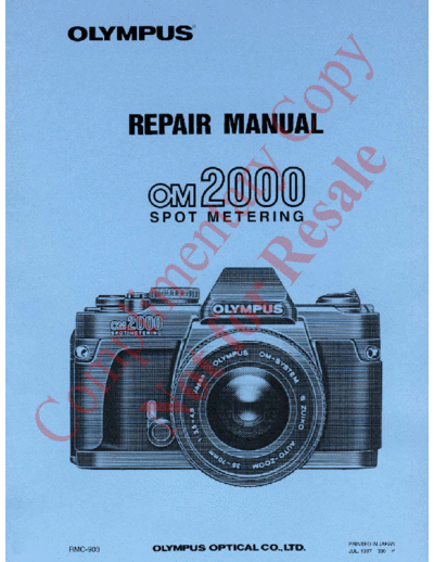 OLYMPUS OM-2000 Repair Manual