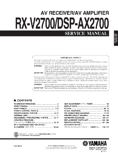 RX-V2700 & DSP-AX2700