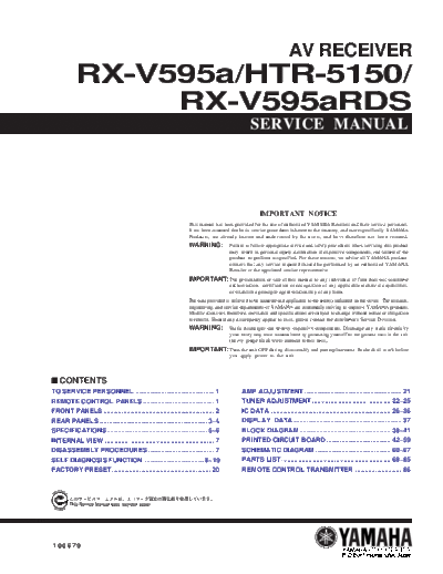RX-V595a & HTR-5150
