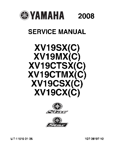 08 Yamaha Raider SVC Manual