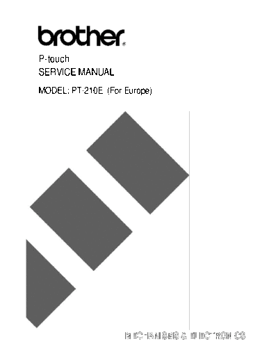 Brother PT-210e Service Manual