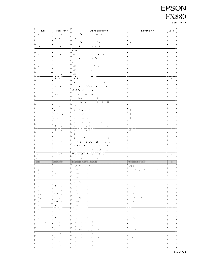 FX-880 Part List