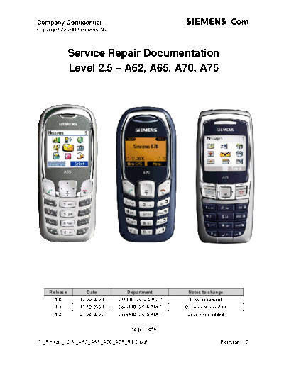 SIEMENS A70, A75 1