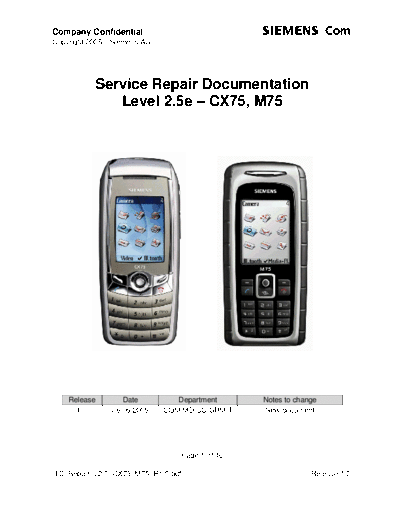 SIEMENS CX75, M75 3