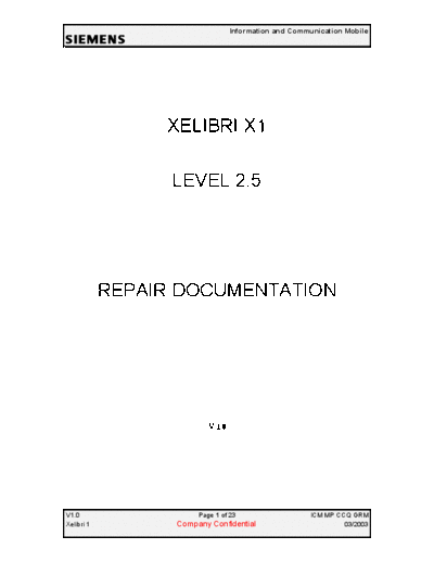 SIEMENS XELIBRI X1