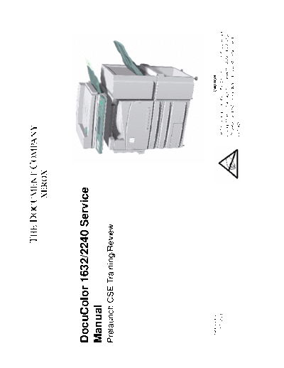 Xerox DocuColor 1632 2240 Service Manual