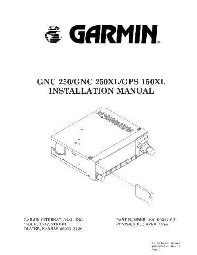 GARMIN 250XL