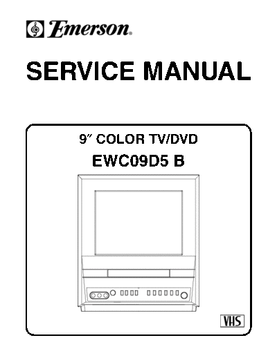 EMERSON Funai EWC09D5B_Service_Manual_TV-DVD
