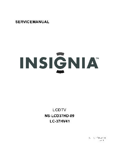 Insignia_Xoceco LC-37HV41_NS-LCD37HD-09 LCD TV SM