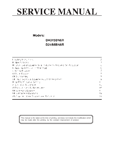 Service Manual 1401 21F1 Toshiba