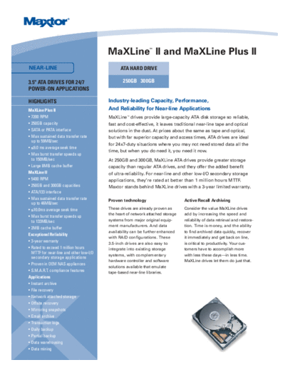 MaXLine II and MaXLine Plus II