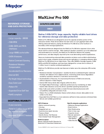 MaXLine Pro 500 Data Sheet