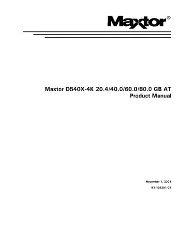 Maxtor D540X-4K