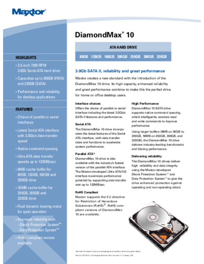 Maxtor DiamondMax 10