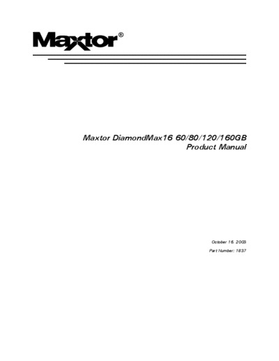 Maxtor DiamondMax 16 60-160 GB