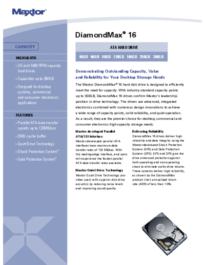 Maxtor DiamondMax 16