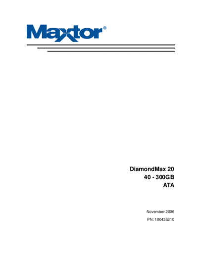 Maxtor DiamondMax 20 40-300 GB ATA