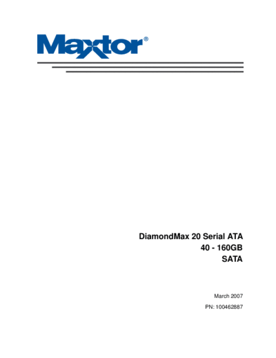 Maxtor DiamondMax 20 SATA