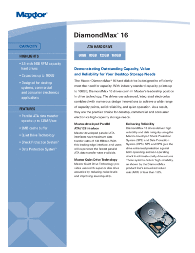 Maxtor DiamondMax16 II