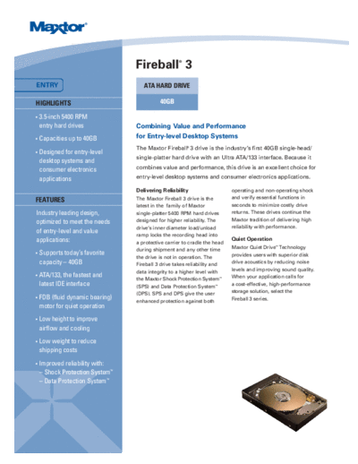 Maxtor Fireball 3 2F040L0