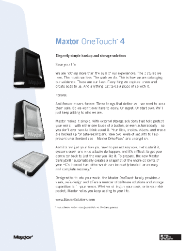 Maxtor One Touch 4 Plus Overview