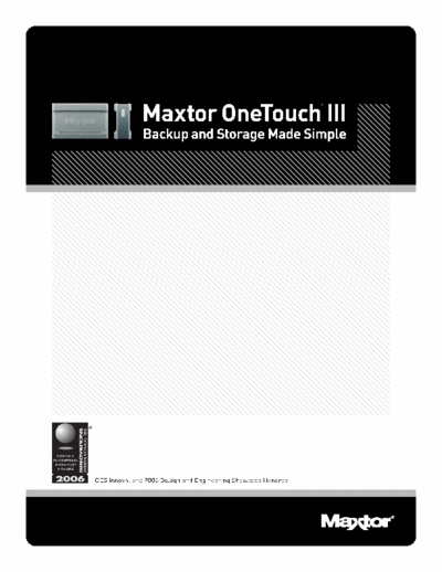 Maxtor One Touch III Turbo Edition White Paper