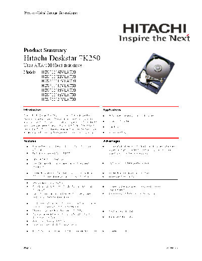 Hitachi Deskstar 7K250