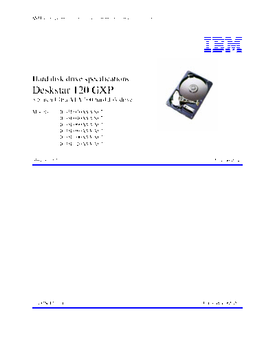 IBM Deskstar 120GXP OEM Specification v4.1