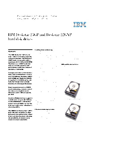 IBM Deskstar 25GP and 22GXP