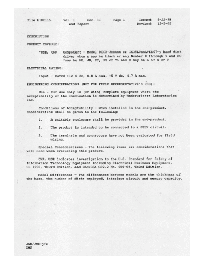 Deskstar 60GXP Agency Approval Letter