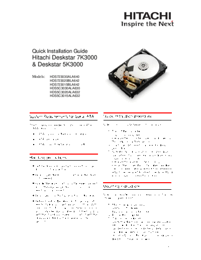 Deskstar 7K3000 & 5K3000 Installation Guide