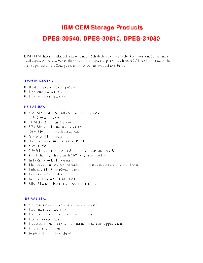 Deskstar XP Datasheet