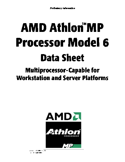 AMD Athlon™ MP Processor Model 6 Data Sheet