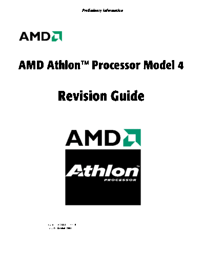 AMD Athlon™ Processor Model 4 Revision Guide