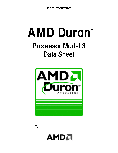 AMD Duron™ Processor Model 3 Data Sheet