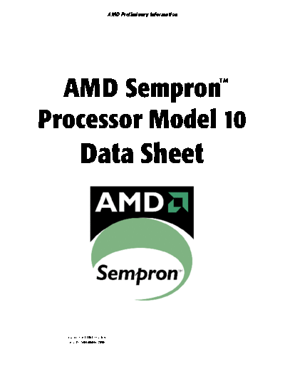 AMD Sempron™ Processor Model 10 Data Sheet