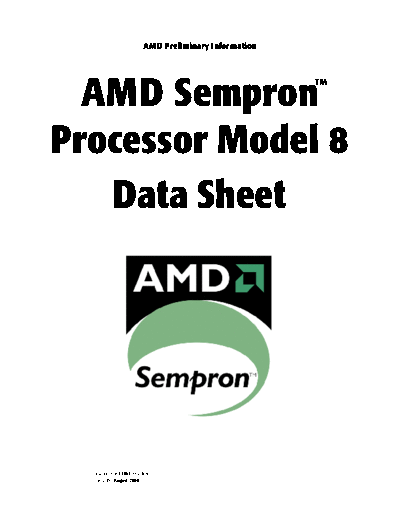 AMD Sempron™ Processor Model 8 Data Sheet