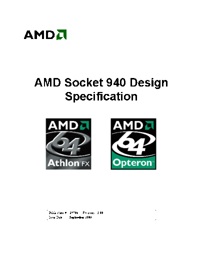 AMD Socket 940 Design Specification