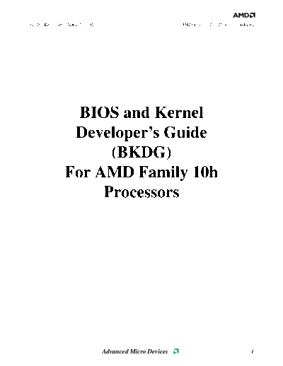 BIOS and Kernel Developer’s Guide (BKDG) For AMD Family 10h