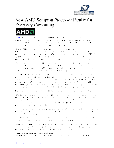 New AMD Sempron