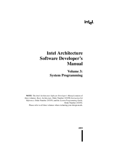 Intel Architecture Software Developer