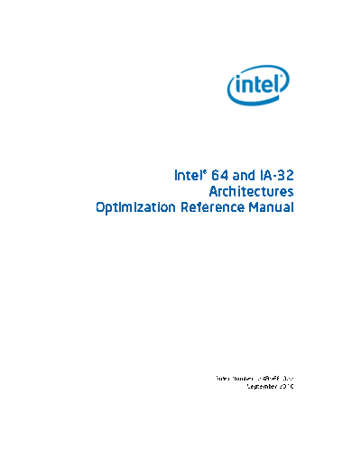 Intel® 64 and IA-32 Architectures Optimization Reference Manual